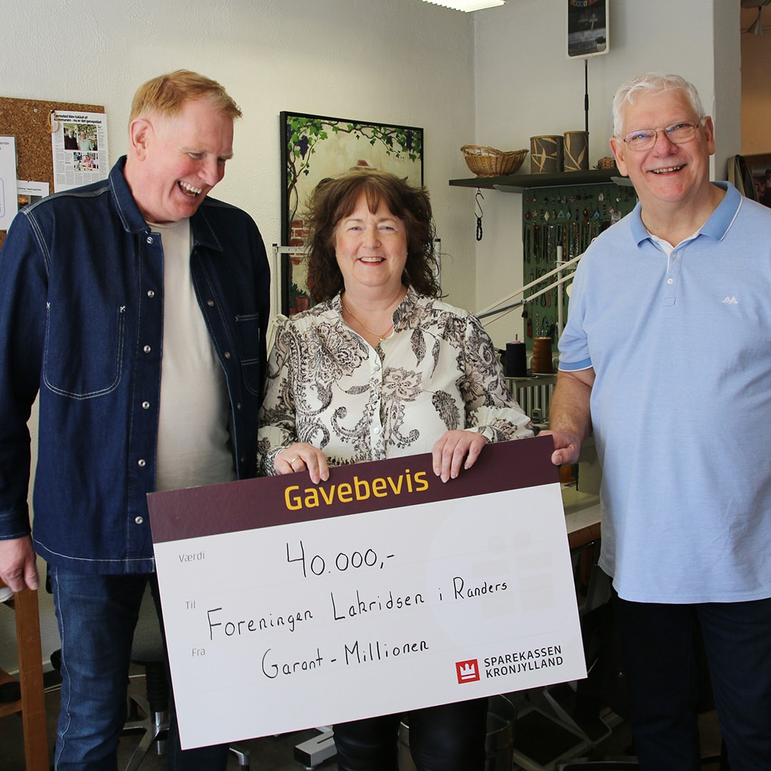 Lakridsen har modtaget en donation på 40.000 kr. fra Sparekassen Kronjylland.